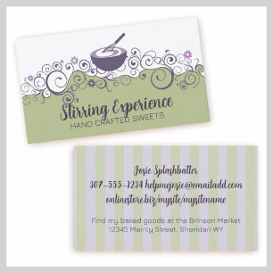 stirring whisk baking batter bakery pastry chef business card