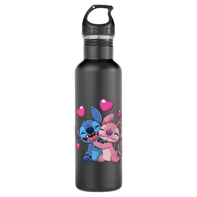 Stitch &amp; Angel Valentines 1 710 Ml Water Bottle (Front)