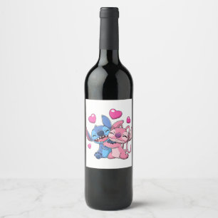 Stitch &amp; Angel Valentines 1 Wine Label