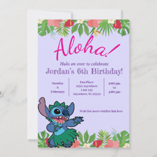 Stitch Birthday Invitation