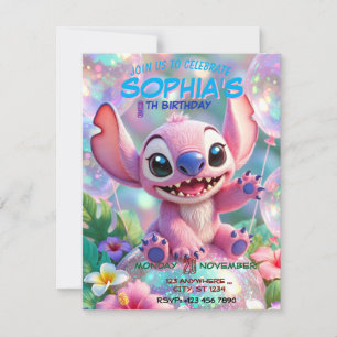 Stitch Birthday Invitation Template