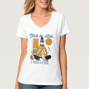 Stitch by Stitch I Breathe – Frase emocional para T-Shirt