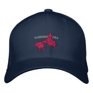 Stitch Cabernet CHA Bleu Marine Casquette Rose Embroidered Hat