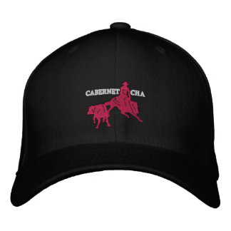 Stitch Cabernet CHA Noir Casquette Rose Embroidered Hat
