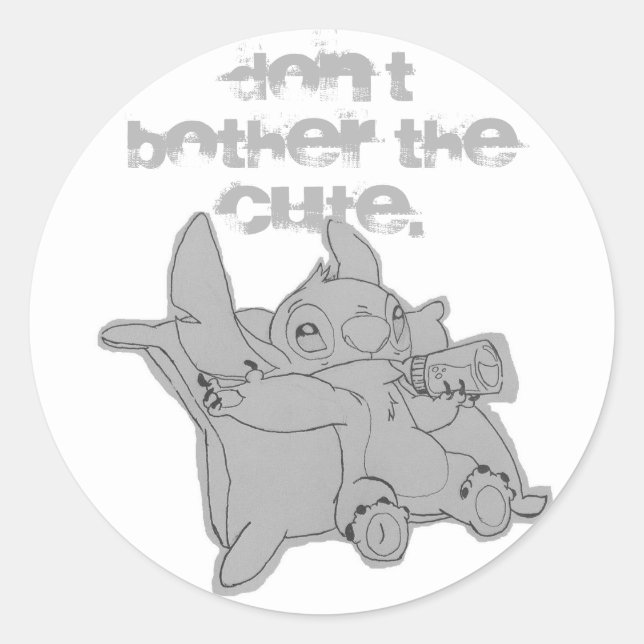 Stitch Classic Round Sticker (Front)