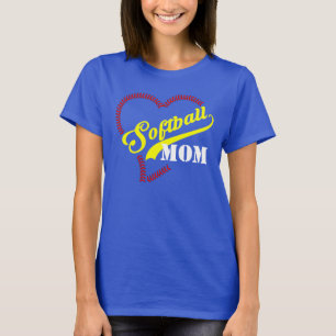 Stitch Heart Softball Mum Personalised Teal Tank