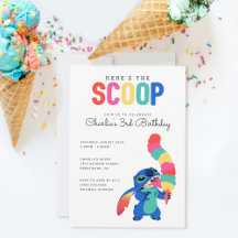 Stitch | Here's the Scoop Ice Cream Birthday