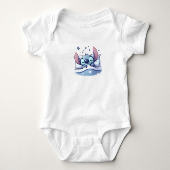 Stitch-Inspired Baby  Bodysuit (Front)