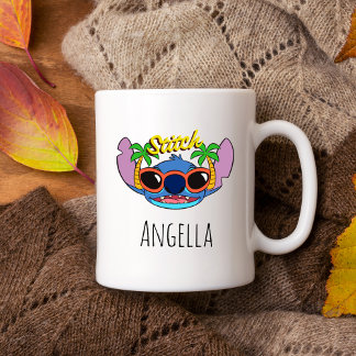 Stitch | Tropical Sunglasses Personalised Coffee Mug