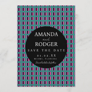 Stitched Bold Save the Date Invitation