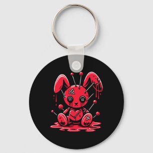 Stitched Bunny Rabbit Pastel Goth Anime Kawaii Got Key Ring