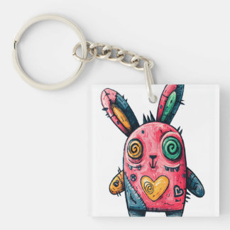 Stitched Bunny – Tough & Quirky Key Ring