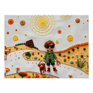 Stitched Cosmic Adventure Poster