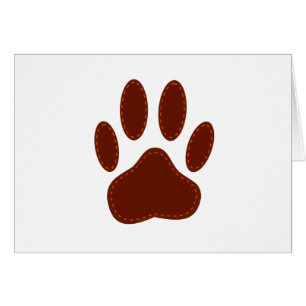Stitched Felt Dog Paw Print