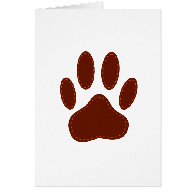 Stitched Felt Dog Paw Print (Front)