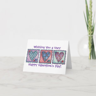 Stitched Hearts - Valentine Card