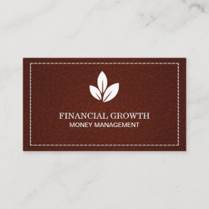 Stitched Leather Texture Business Card