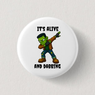 Stitched Monster is alive and dabs for Halloween 3 Cm Round Badge