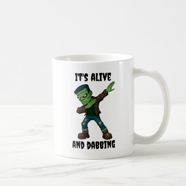 Stitched Monster is alive and dabs for Halloween Coffee Mug (Right)