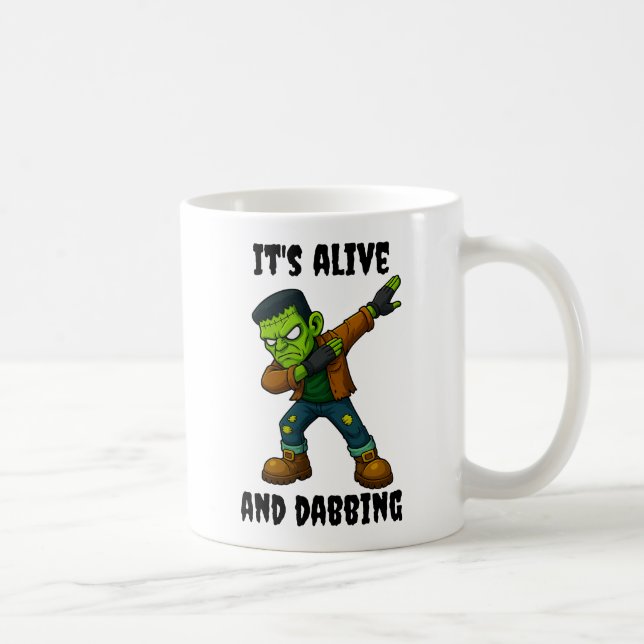 Stitched Monster is alive and dabs for Halloween Coffee Mug (Right)