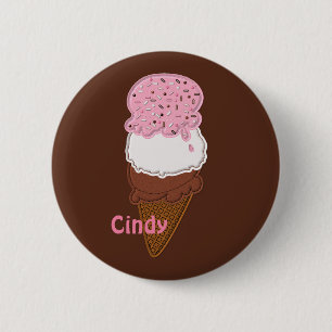 Stitched-Neapolitan-Ice-Cream-Cones-2-BUTTON PIN