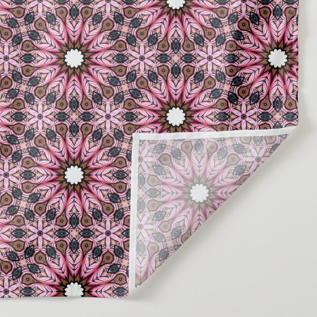 Stitched Pink Feather Boho  Tapestry (Detail)