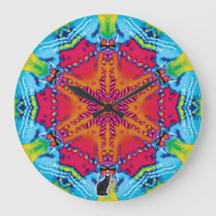 Stitches Kaleidoscope Large Clock