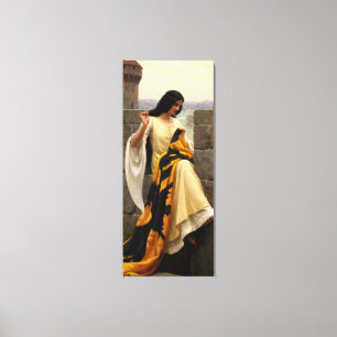 Stitching the Standard by Edmund Leighton Canvas Print