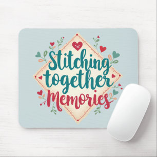 Stitching Together Memories Embroidery Art Mouse Mat
