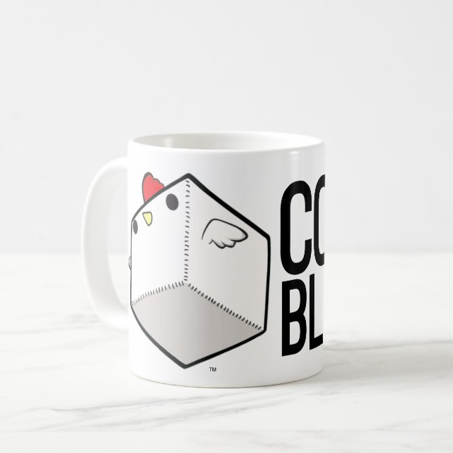 Stitchmind's Mighty Cockblock White Mug (Front Left)
