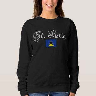 StLucia, Caribbean National Flag of St Lucia Sweatshirt