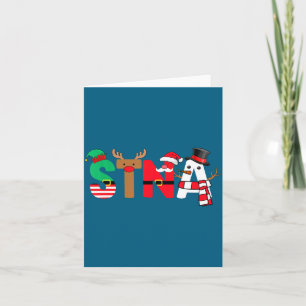 Stna Christmas Shirt State Tested Nurse Aide Xmas Card