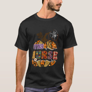 STNA Nurse Nursing Halloween Pumpkin Leopard T-Shirt