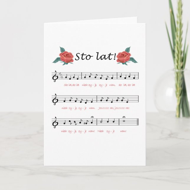 "Sto lat!" card (Front)