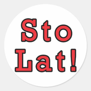 Sto Lat! Classic Round Sticker