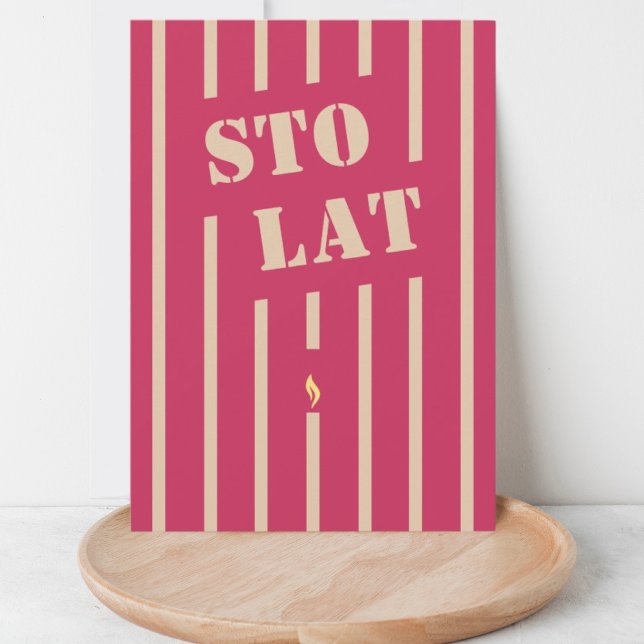 Sto lat polish birthday greeting card (Creator Uploaded)