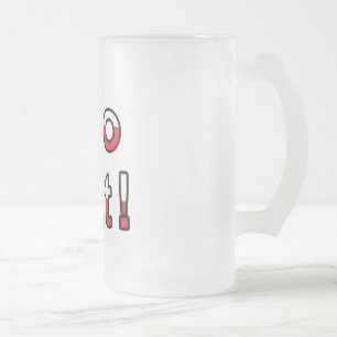 Sto Lat Polish Flag Frosted Glass Beer Mug