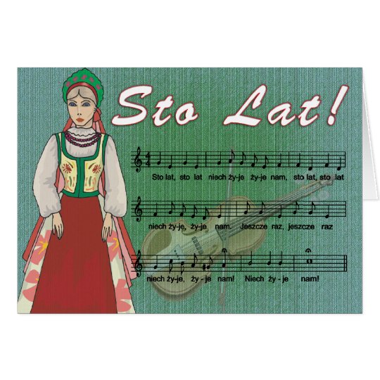 Sto Lat Song Card
