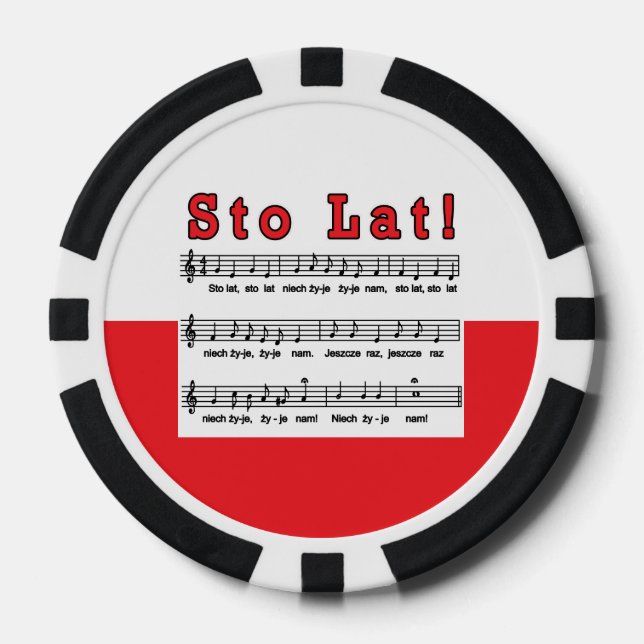 Sto Lat! Song Poker Chips (Front)