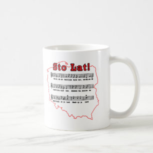 Sto Lat! Song Polish Map Coffee Mug