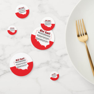 Sto Lat! Song Polish Map Confetti