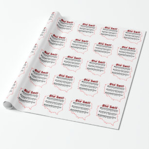 Sto Lat! Song Polish Map Wrapping Paper