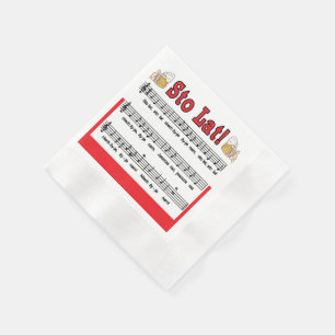 Sto Lat! Song With Beer Mugs Napkin