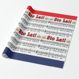 Sto Lat! Song With Beer Mugs Wrapping Paper