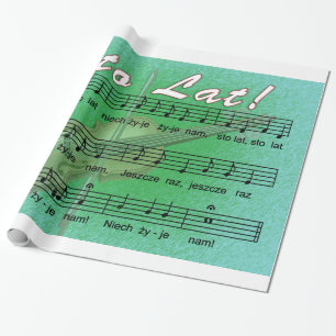 Sto Lat Song With Fiddle Wrapping Paper