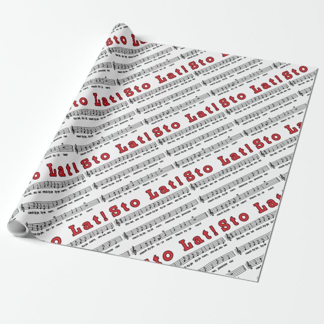 Sto Lat! Song Wrapping Paper (Unrolled)
