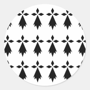 stoat Brittany flag Classic Round Sticker