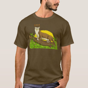 Stoat in a Field of Flowers T-Shirt