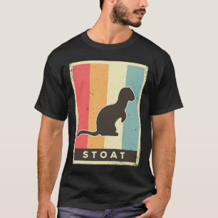 Stoat Vintage Retro Poster Animal T-Shirt