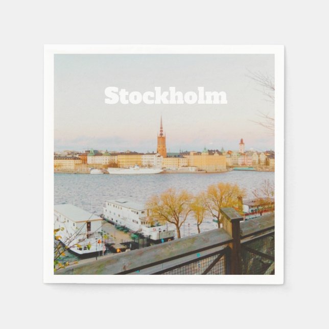 Stocholm, Sweden souvenir Napkin (Front)
